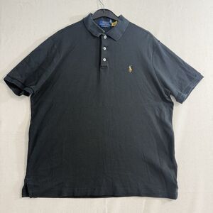 Polo Ralph Lauren Shirt Mens Large Black Short Sleeves Classic Fit Pony